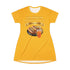  GRILLED HOT DOGS WITH CHILI RELISH & ONIONS T-SHIRT DRESS