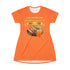  GRILLED HOT DOGS WITH CHILI RELISH & ONIONS T-SHIRT DRESS
