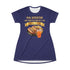  GRILLED HOT DOGS WITH CHILI RELISH & ONIONS T-SHIRT DRESS