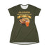  GRILLED HOT DOGS WITH CHILI RELISH & ONIONS T-SHIRT DRESS