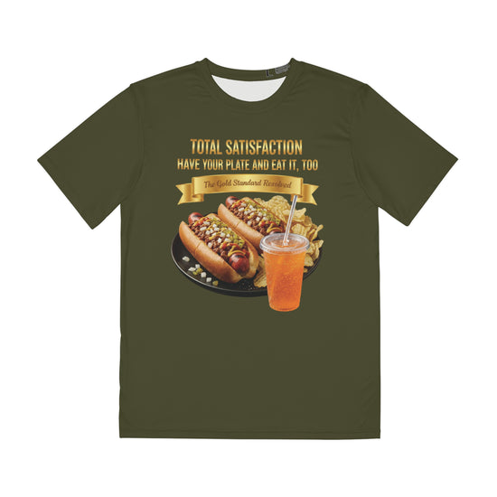 TWO GRILLED HOT DOGS WITH CHILI RELISH AND ONIONS T-SHIRT