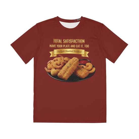 TWO PIECES OF FISH SHRIMP AND COCKTAIL SAUCE T-SHIRT
