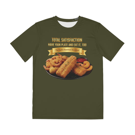 TWO PIECES OF FISH SHRIMP AND COCKTAIL SAUCE T-SHIRT