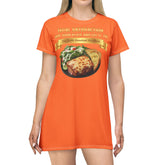 LASAGNA SALAD RANCH DRESSING AND GARLIC BREAD T-SHIRT DRESS