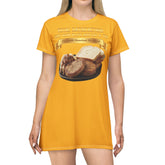 PORK CHOPS MASHED POTATOES GRAVY & ONIONS T-SHIRT DRESS