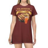  GRILLED HOT DOGS WITH CHILI RELISH & ONIONS T-SHIRT DRESS