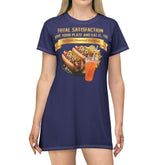  GRILLED HOT DOGS WITH CHILI RELISH & ONIONS T-SHIRT DRESS