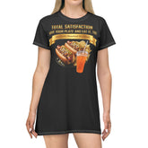  GRILLED HOT DOGS WITH CHILI RELISH & ONIONS T-SHIRT DRESS