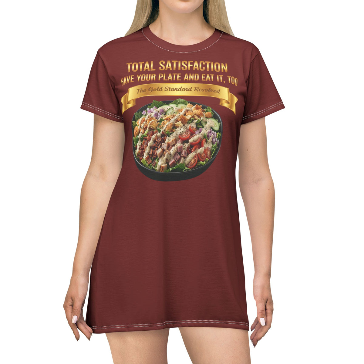 LOADED SALAD WITH ALL THE TOPPINGS T-SHIRT DRESS