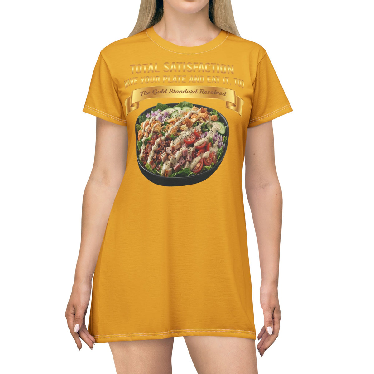 LOADED SALAD WITH ALL THE TOPPINGS T-SHIRT DRESS