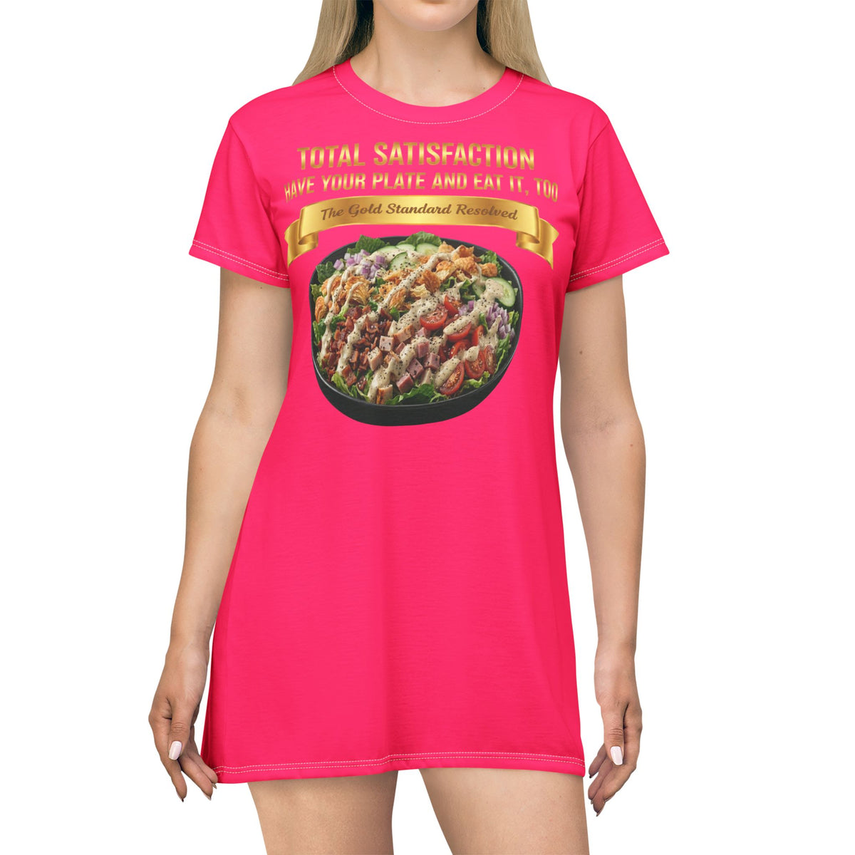 LOADED SALAD WITH ALL THE TOPPINGS T-SHIRT DRESS