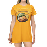 LASAGNA SALAD RANCH DRESSING AND GARLIC BREAD T-SHIRT DRESS