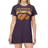 FISH SHRIMP & COCKTAIL SAUCE FOOD FASHION T-SHIRT DRESS