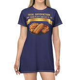 FISH SHRIMP & COCKTAIL SAUCE FOOD FASHION T-SHIRT DRESS