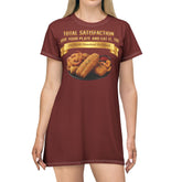 FISH SHRIMP & COCKTAIL SAUCE FOOD FASHION T-SHIRT DRESS