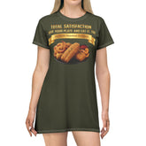 FISH SHRIMP & COCKTAIL SAUCE FOOD FASHION T-SHIRT DRESS
