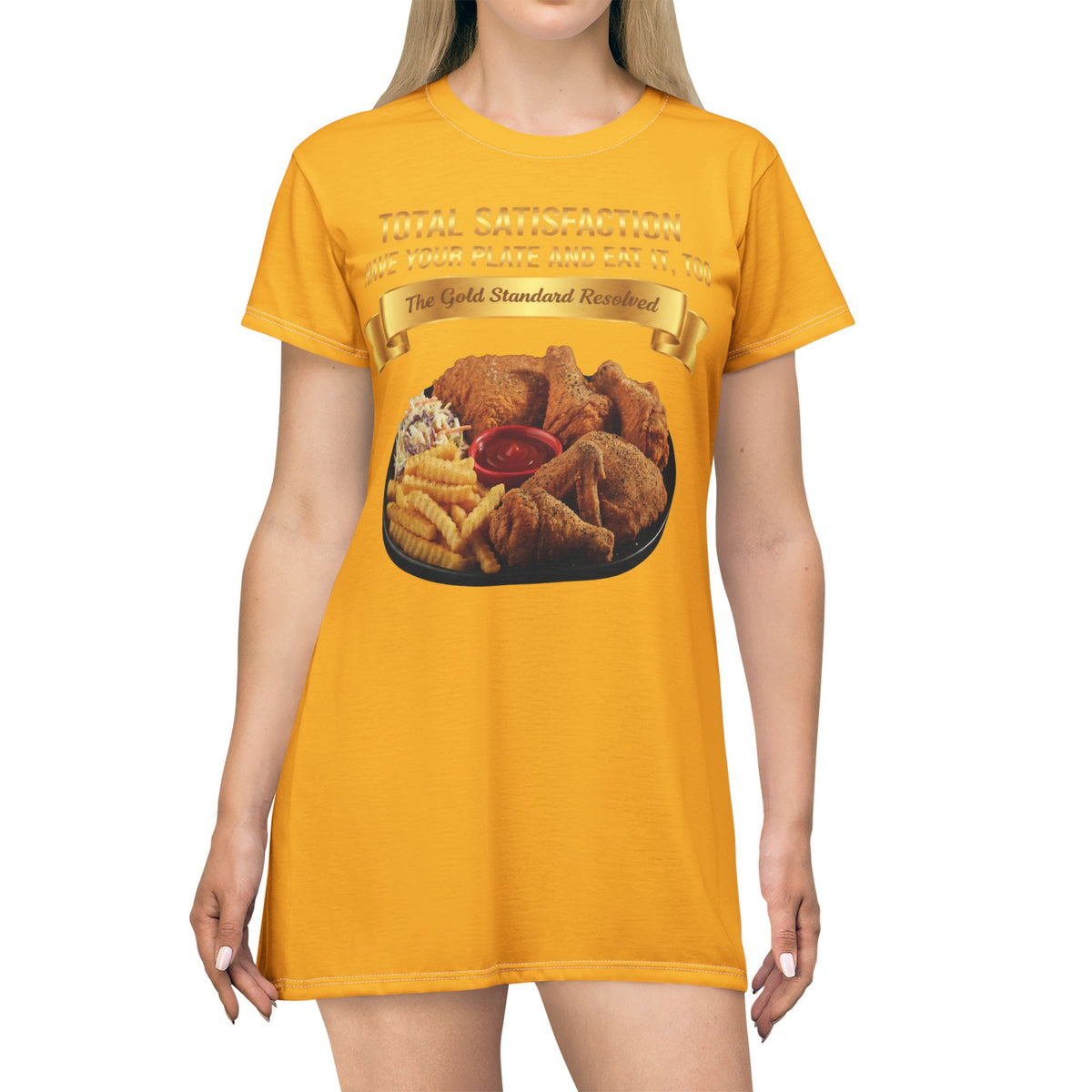 CHICKEN FRENCH FRIES COLESLAW T-SHIRT DRESS