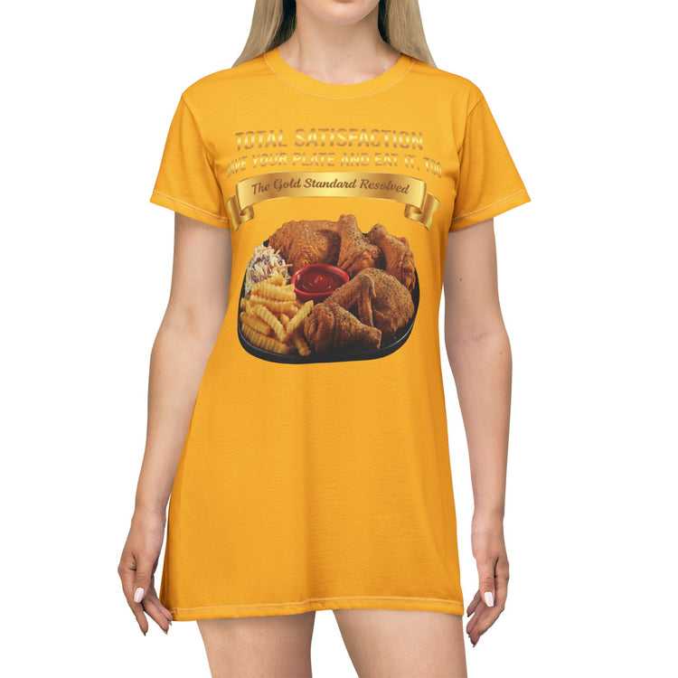 CHICKEN FRENCH FRIES COLESLAW T-SHIRT DRESS