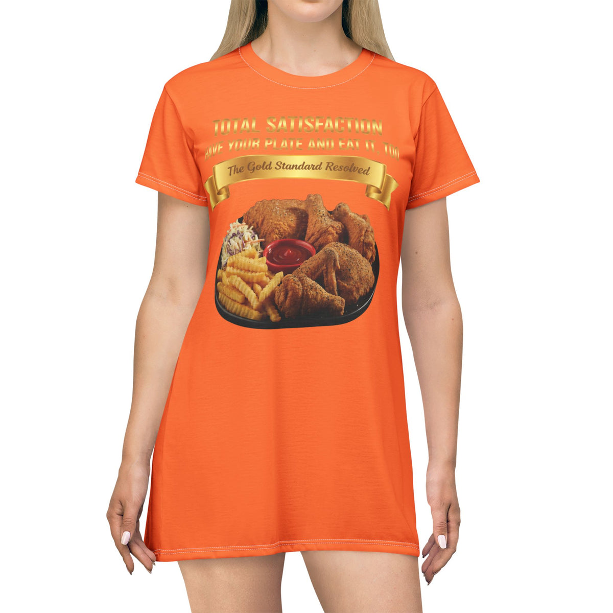 CHICKEN FRENCH FRIES COLESLAW T-SHIRT DRESS