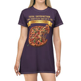 CHEESE PIZZA WITH TOPPINGS T-SHIRT DRESS