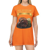 BARBECUE RIBS ASPARAGUS BAKED POTATO T-SHIRT DRESS