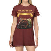 BARBECUE RIBS ASPARAGUS BAKED POTATO T-SHIRT DRESS