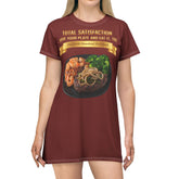 RIB-EYE STEAK PEPPER ONIONS SHRIMP & BROCCOLI T-SHIRT DRESS