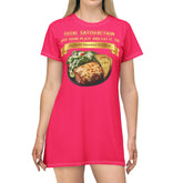 LASAGNA SALAD RANCH DRESSING AND GARLIC BREAD T-SHIRT DRESS