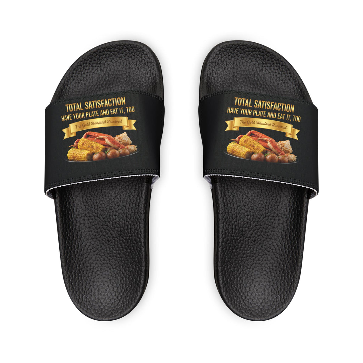 KING CRAB LEGS CORN ON COB BOILED POTATOES  SANDALS