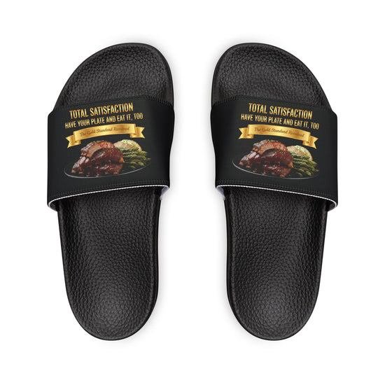 BARBECUE RIBS ASPARAGUS AND BAKED POTATO SANDALS