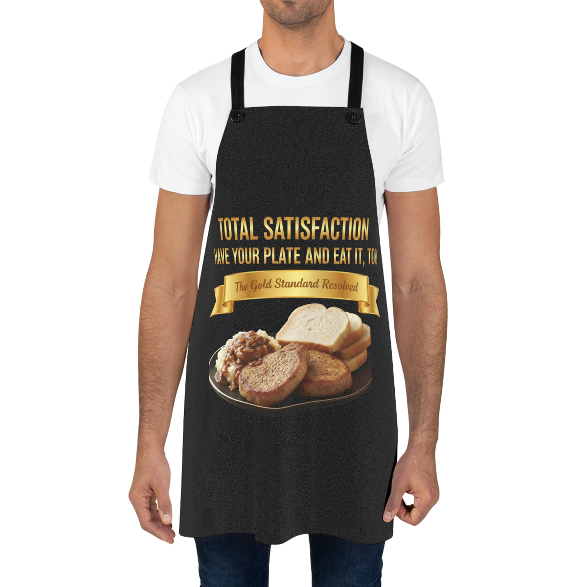 PORK CHOPS MASHED POTATOES GRAVY & ONIONS APRON