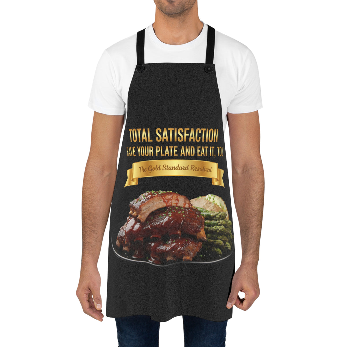 BARBECUE RIBS ASPARAGUS BAKED POTATO APRON