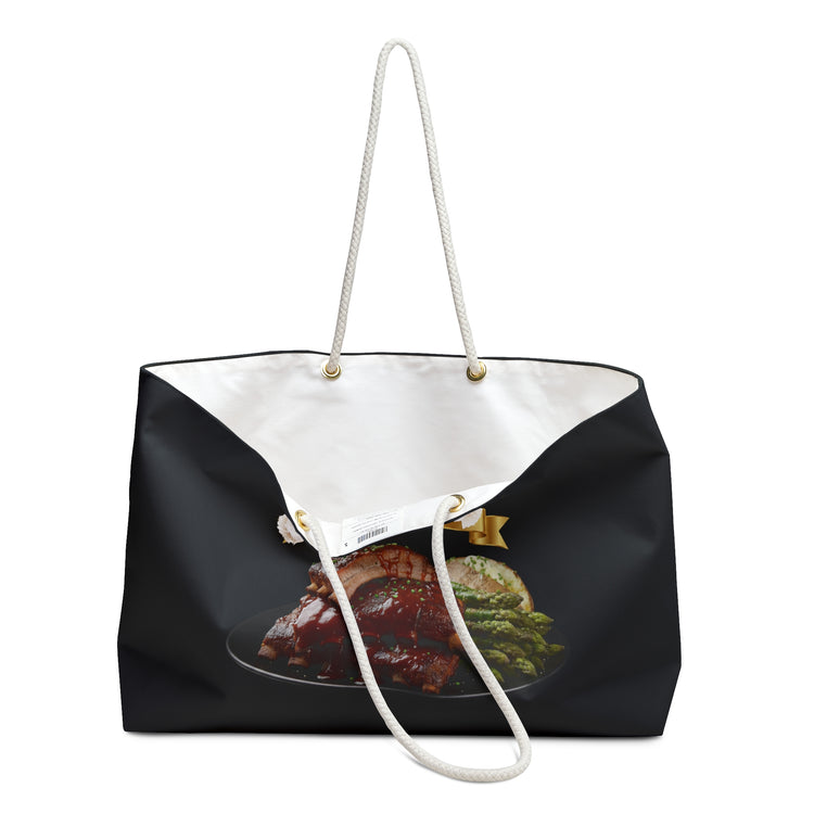 BARBECUE RIBS ASPARAGUS BAKED POTATO WEEKENDER BAG